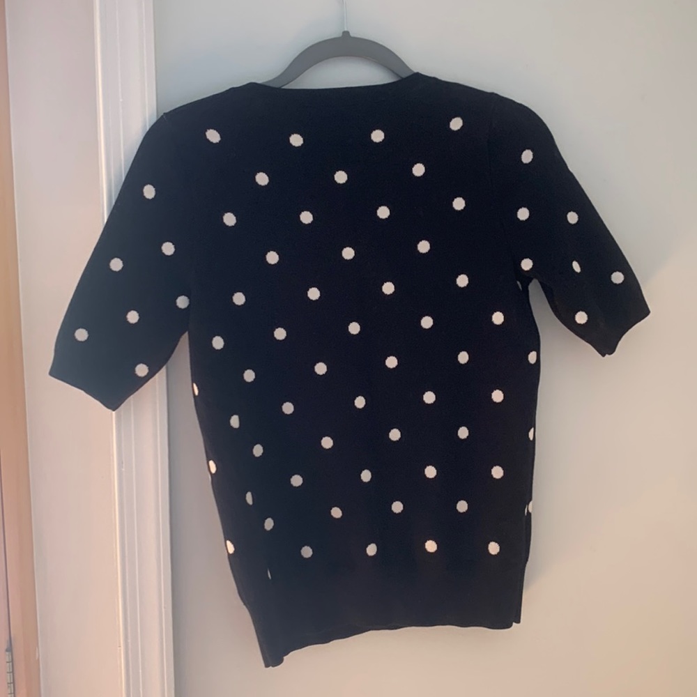 Ann Taylor Polka-Dot 3/4 Sleeve Sweater - Picture 3 of 4